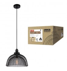 Светильник декор. подвесной, серия "Vintage" DLC-V202 E27 BLACK металл, цвет черный. d-370мм, h-1000мм.  UL-00000973  Fametto