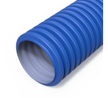 Труба гофрированная двустенная ПНД гибкая вентиляционная голубая (RAL 5012) d75 мм (50м/уп)  PR15.0280  Промрукав