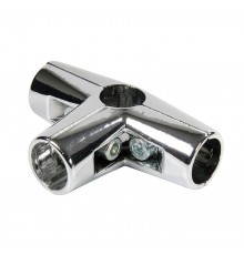 Соединитель 4-х труб хром (1 шт) - пакет   127453  Tech-KREP