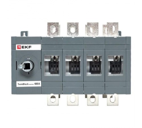 Рубильник 400A 4P реверсивный без рукоятки управления TwinBlock  tb-s-400-4p-rev  EKF