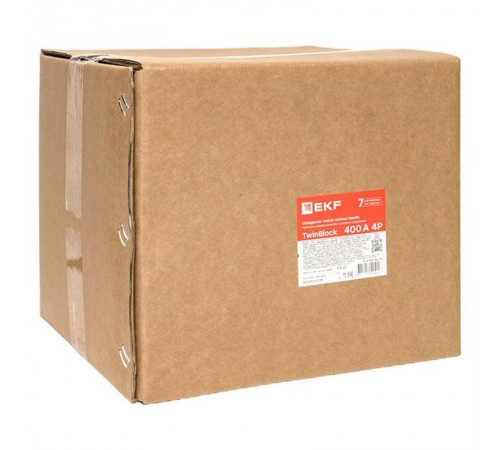 Рубильник 400A 4P реверсивный без рукоятки управления TwinBlock  tb-s-400-4p-rev  EKF