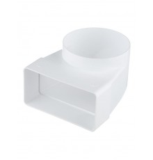 Соединительное колено 90 гр. плоск. воздух. с кругл. 60х120/D100,  SQ1807-1754  TDM