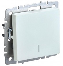 BRITE Выключатель 1-клавишный проходной с индикацией 10А ВС10-1-7-БрЖ жемчуг  BR-V12-1-10-K36  IEK