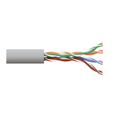 Кабель витая пара TERACOM PRO Cat.5E U/UTP 4 пары solid 24AWG нг(А)-HF серый упак. 305м  TRP-5EUTP-04LSH-GY-IN3  EKF