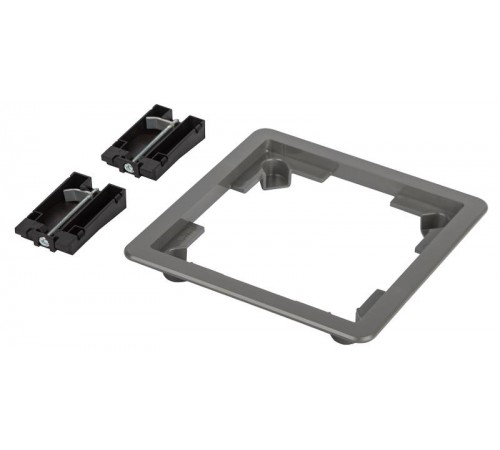 Комплект для установки люка IP66 в фальш-пол (рамка + монтаж. лапки) серый ОФИС 18-7001-03  Б0063310  ЭРА