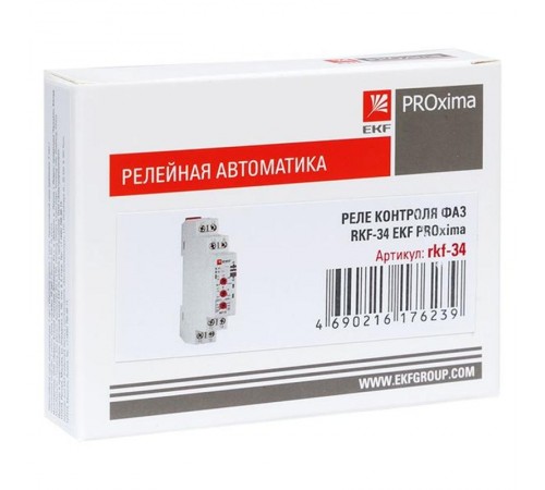 Реле контроля фаз RKF-34 EKF EKF PROxima  rkf-34  EKF