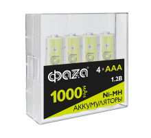 Аккумуляторная батарея. AAA 1000мАч Ni-MH Box-4  .5059757  ФАZA