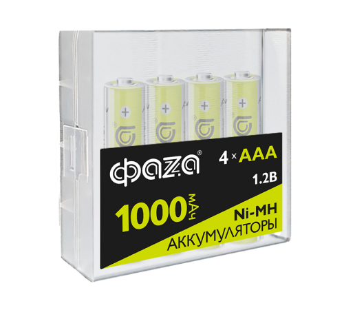 Аккумуляторная батарея. AAA 1000мАч Ni-MH Box-4  .5059757  ФАZA