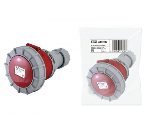 Розетка кабельная IP67 32А 3Р+РЕ+N 380В  SQ0611-0028  TDM