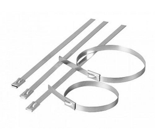 SSCT46-150 Хомут стальной 4,6х150мм, d пучка max 38мм, нагрузка 50кг, серый (25шт в упак)  32795  STEKKER