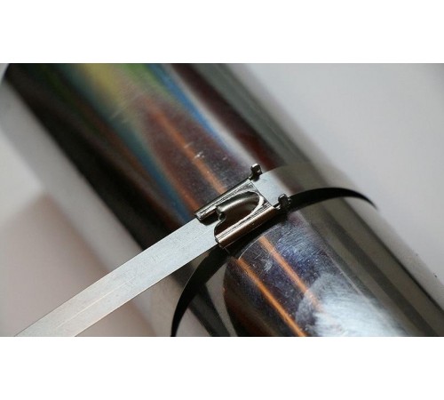 SSCT46-150 Хомут стальной 4,6х150мм, d пучка max 38мм, нагрузка 50кг, серый (25шт в упак)  32795  STEKKER