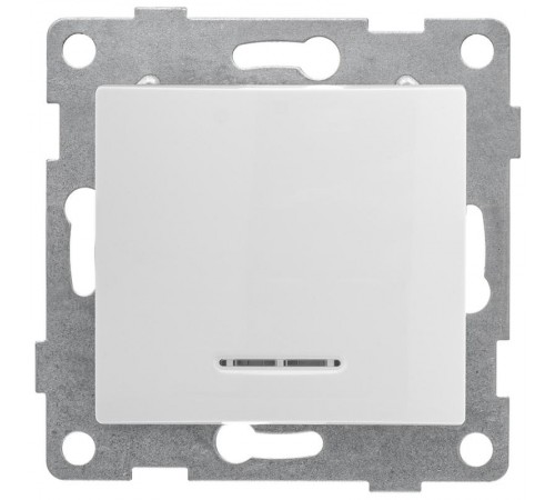 Bravo Выключатель 1кл. (инд), СУ , 10А, 250В, белый  С10В18-001  GUSI Electric