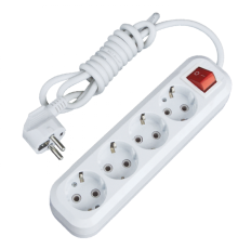 Удлинитель "Эксперт"  4 гнезда 2 метра 16А/3,5кВт с выключателем и заземлением ПВС 3х1 EKF PROxima  UBA16-310-4-02i  EKF