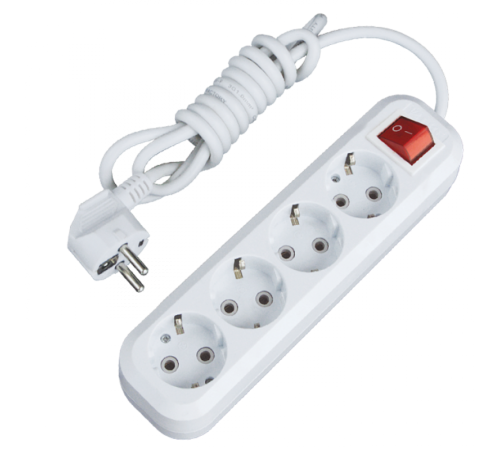 Удлинитель "Эксперт"  4 гнезда 3 метра 16А/3,5кВт с выключателем и заземлением ПВС 3х1 EKF PROxima  UBA16-310-4-03i  EKF