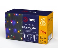Гирлянда светодиодная  Бахрома 2м*1м мультиколор, ENOB-2M  , 24V, IP44 (80/960)  Б0041906  ЭРА