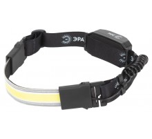 Фонарь налобный светодиодный GA-807 "Кибер" аккумуляторный 10Вт COB, 3 режима, miscro USB  Б0054033  ЭРА