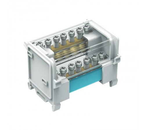 Блок распределительный на DIN рейку 2р 100А 5х6мм 2х7.5мм.  BD10072  DKC