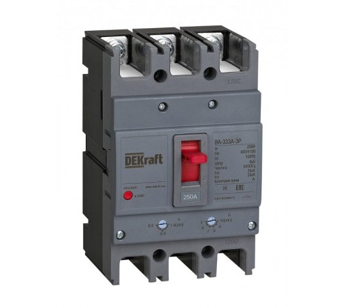 Силовой авт. выкл. 3P 160A 35кА ВА-333А  28121DEK  DEKraft