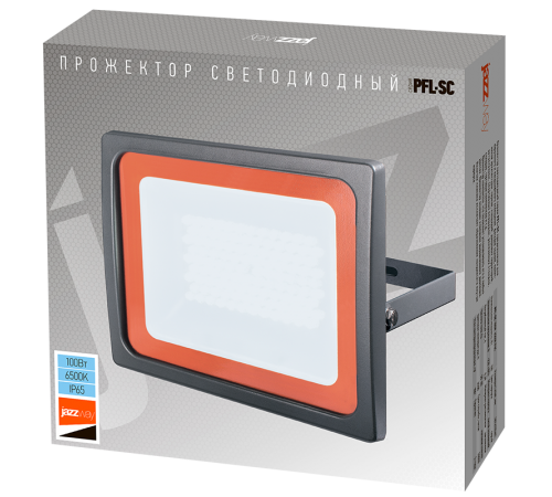 Прожектор светодиодный СДО PFL-SC 100Вт 6500К IP65 матовое стекло  5001428  Jazzway
