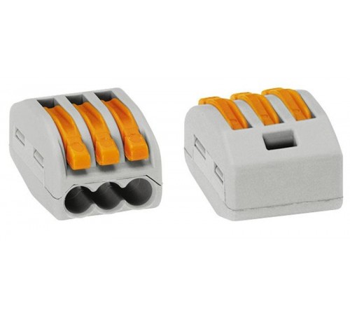 Клемма универсальная 3-проводная 0.08 - 2.5 (4)мм.кв.  222-413  WAGO