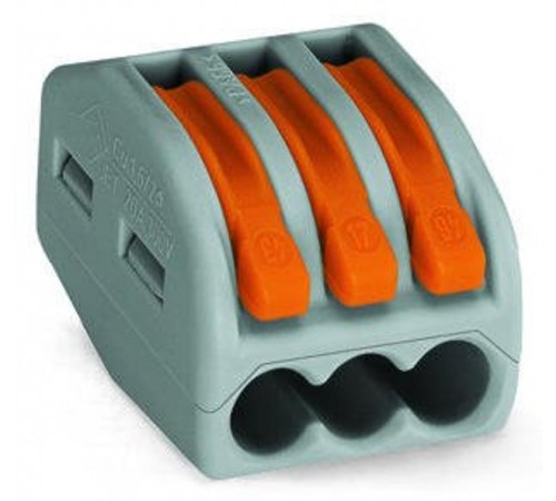 Клемма универсальная 3-проводная 0.08 - 2.5 (4)мм.кв.  222-413  WAGO