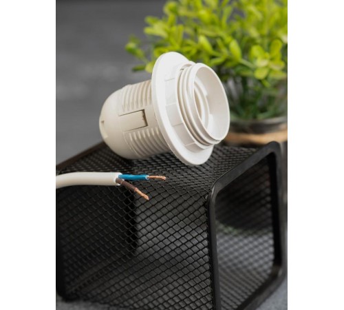 Патрон с кольцом термостойкий пластик Е27 белый PROxima  LHP-E27-r  EKF