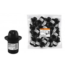 Патрон Е14 с кольцом, термостойкий пластик, черный  SQ0335-0054  TDM