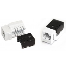 Вставка Keystone Jack KJNE-8P8C-C6A-90-WH RJ-45(8P8C), категория 6A, 110 IDC, заделка с помощью NE-TOOL, белая  47013  Hyperline