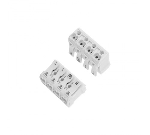 Клемма пружинная соединительная КСП 4-полюсная (50 шт./уп.)  07-6216  REXANT