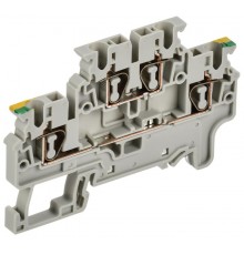 ARMAFIX Клемма пруж. 2 уровня зазем. CXDL2.5 PE  AF-CT41-00-2-K52-002  IEK
