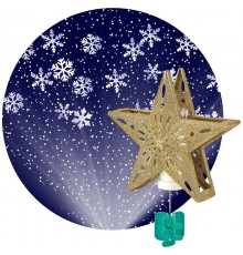 Елочная верхушка-проектор Звезда ENIOP-07   (6/144)  Б0047978  ЭРА