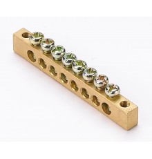 Шина нулевая 8 групп/крепеж по краям, сеч. 6x9 м  32002DEK  DEKraft