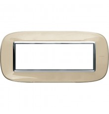 Axolute декоративные накладки в форме эллипса, прозрачные, цвет бежевая карамель, на 6 модулей  HB4806DA  Legrand