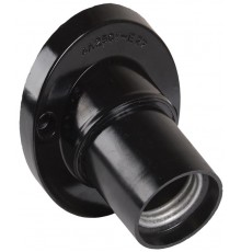 Патрон настенный угловой карболитовый Е27 черный (50 шт), стикер на изделии Пкб27-04-К31  EPK13-04-01-K01  IEK