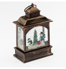 Новогодний декоративный светильник Снеговики  ENGDS-11  теплый белый диодов , h 21 см, 3*АА, таймер 6 ч, IP20  Б0051943  ЭРА