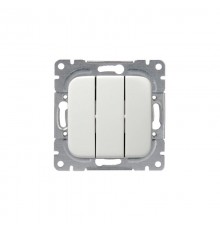 Выключатель 3-клавишный, 1-полюсный, 16А/230В, серия Jussi, белый  10631U  2TKA000149G1  ABB