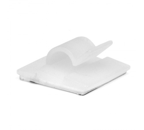 Клипса самоклеящаяся для кругл.кабеля диаметром 5мм, белая 18,5x18,5  25430SR  DKC