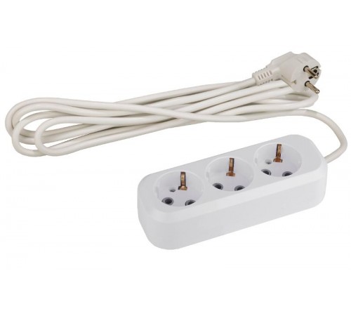 Удлинитель Россия UX-3e-10m ЭРА Удлин-ль c заземл, 3х0,75мм2, ПВС, 3гн, 10м  Б0038578  ЭРА