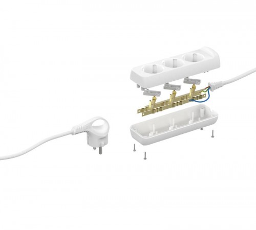 Удлинитель 3 гнезда 3м с/з 16А U-3e-3m ПВС  Б0028370  ЭРА