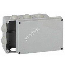 Коробка распределительная для о/п 200х140х75мм 10 вводов  67055  Рувинил