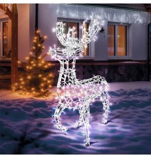 Фигура объемная Олень 115х195см, 528 LED, цвет свечения белый  501-237  NEON-NIGHT