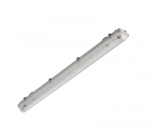Светильник люминесцентный пылевлагозащищенный с БАП TLWP136 PS EL EM 1263x102x105мм без ламп IP65 прозр  00979  TechnoLux