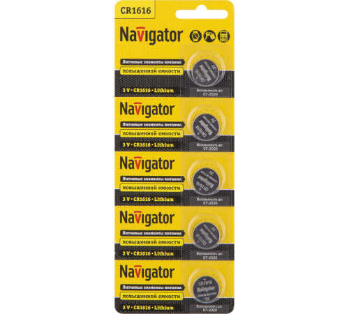 Элемент питания NBT-CR1616-BP5  94779  Navigator