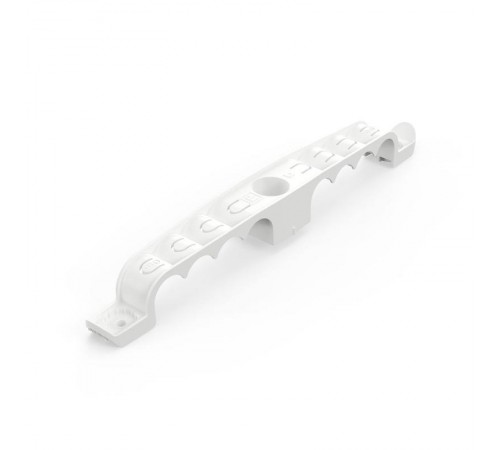 Держатель труб для прямого монтажа двусторонний на 8 мест белый d16 (25шт/150шт уп/кор) Промрукав  PR13.03288  Промрукав