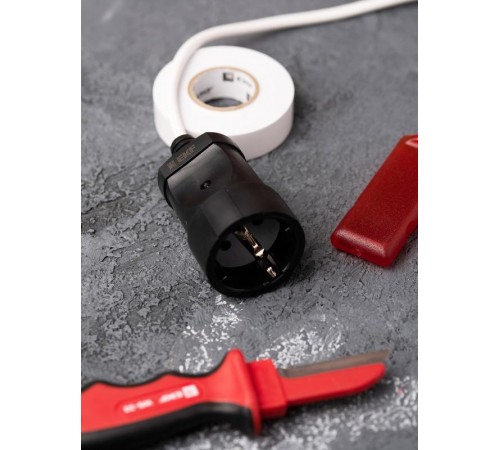 Гнездо штепсельное с/з черн. ПВХ 16A 250B EKF PROxima  ASGO16-30  EKF