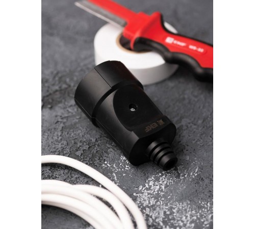 Гнездо штепсельное с/з черн. ПВХ 16A 250B EKF PROxima  ASGO16-30  EKF