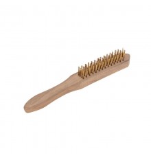 Щетка по металлу с деревянной ручкой, 4 ряда, 280мм  KR-91-1257  Kranz