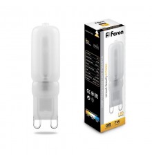 Лампа светодиодная LB-431 (7W) 230V G9 2700K 16x60mm  25755  FERON