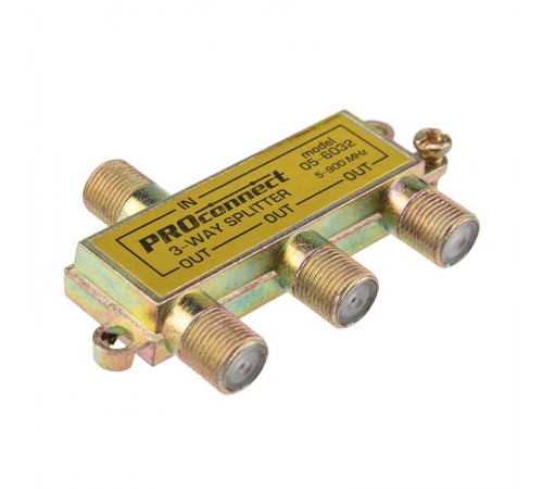 ДЕЛИТЕЛЬ  ТВ  х 3 под F разъём  5-900 МГц  05-6032  PROconnect