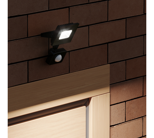 Прожектор светодиодный Gauss Elementary LED 10W 700lm IP65 6500К с датчиком движения  628511310  Gauss